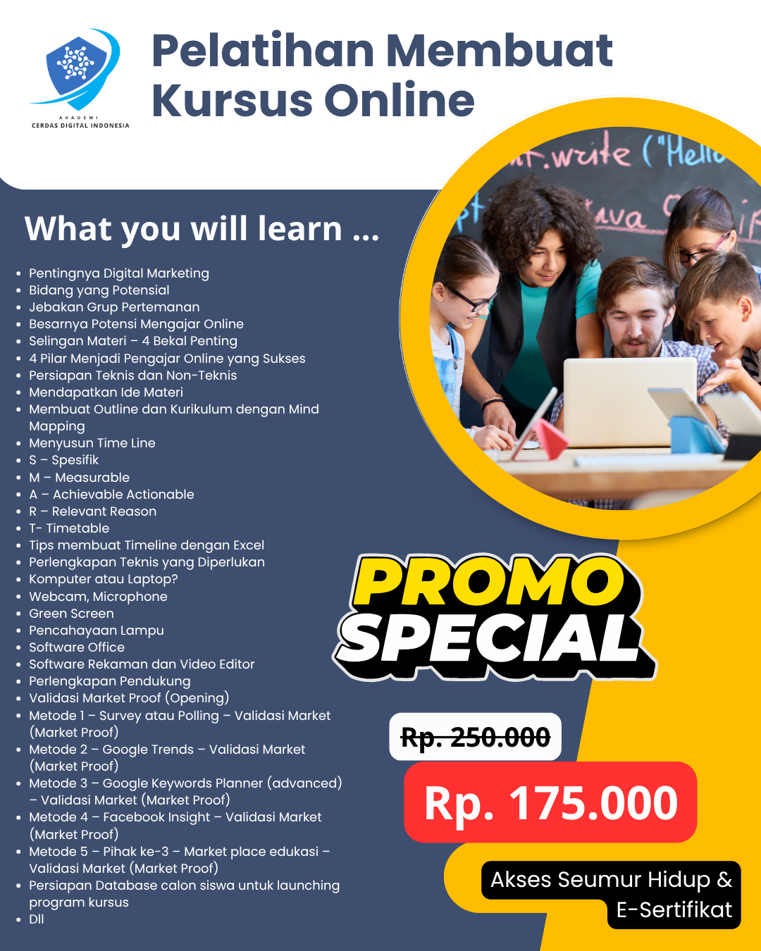 Pelatihan  Membuat Kursus Online